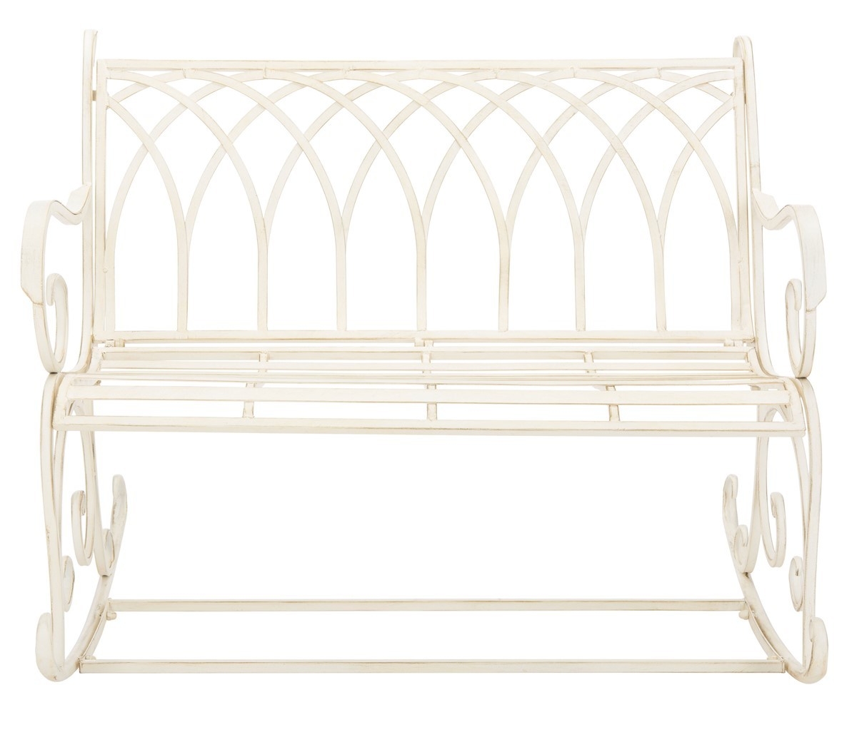 Ressi Rock Bench - Pearl White - Safavieh - Image 0