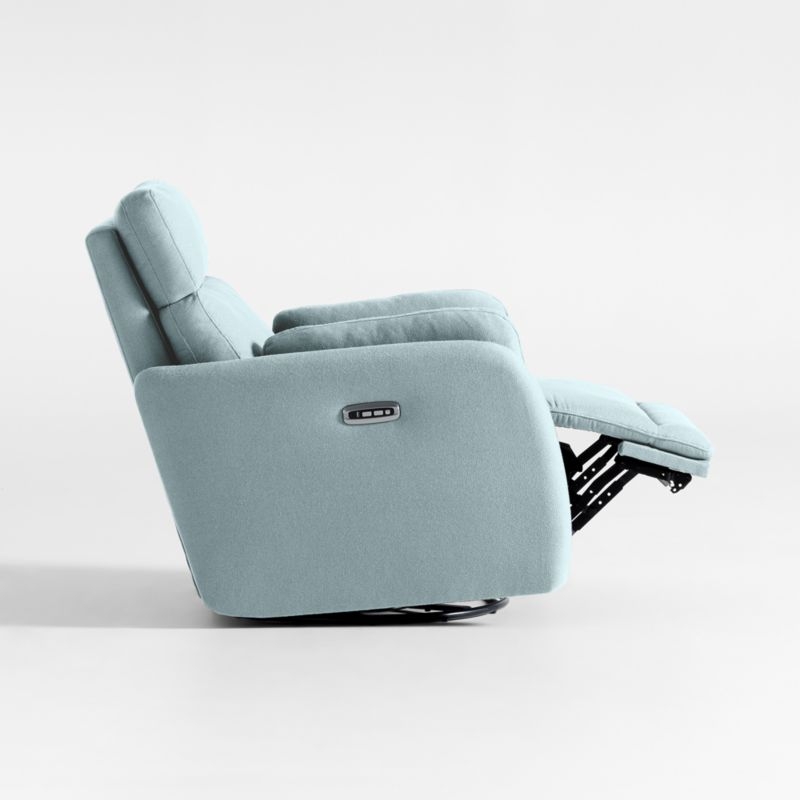 Owen Morning Surf Blue Nursery Electronic Power Recliner with Night Light - Image 4