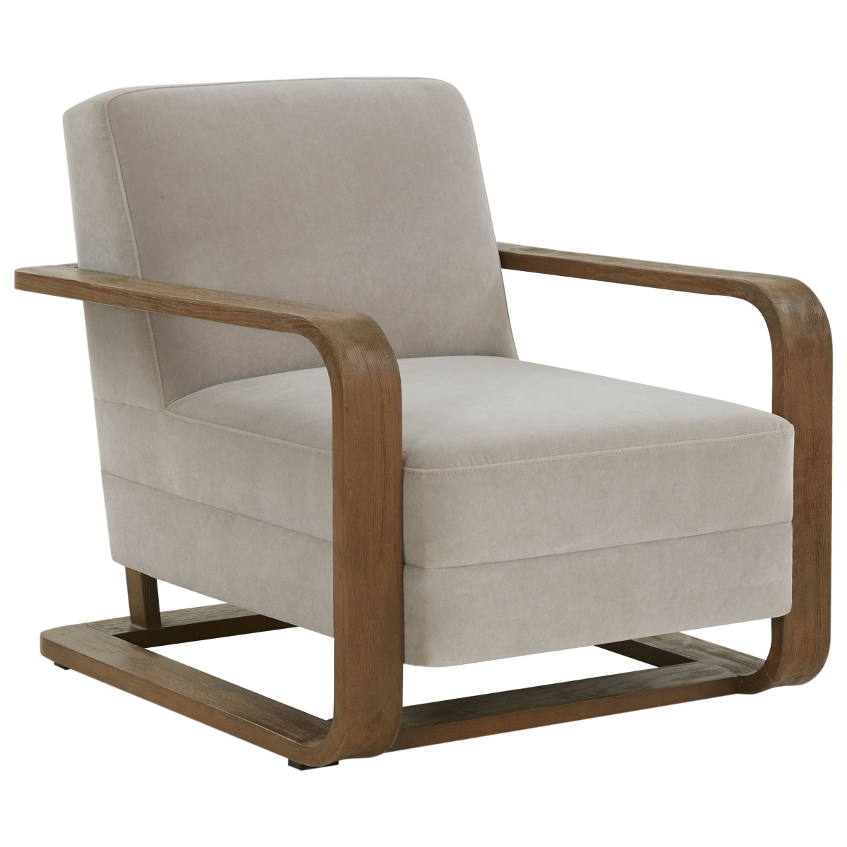 Jayshaw Wood Frame Accent Chair - Grey/Brown - Image 3