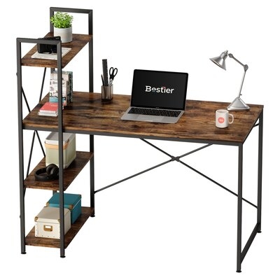 Bestier Computer Desk With Storage Shelves Home Office Desk Writing Table - Image 0
