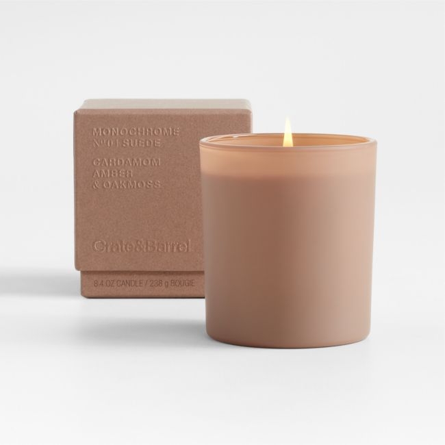 Monochrome No. 4 Suede 1-Wick Scented Candle - Cardamom, Amber and Oakmoss - Image 0