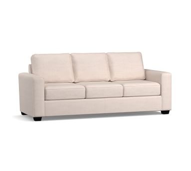 SoMa Fremont Square Arm Upholstered Sofa 715", Polyester Wrapped Cushions, Performance Heathered Basketweave Platinum - Image 4