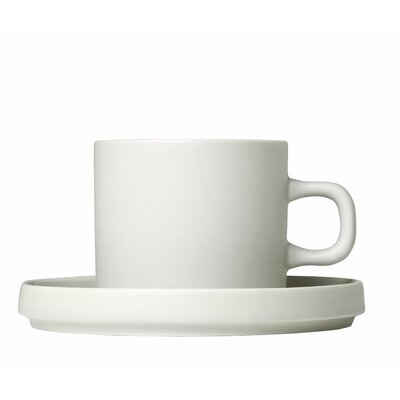 PILAR Stoneware Coffee Mug & Saucer