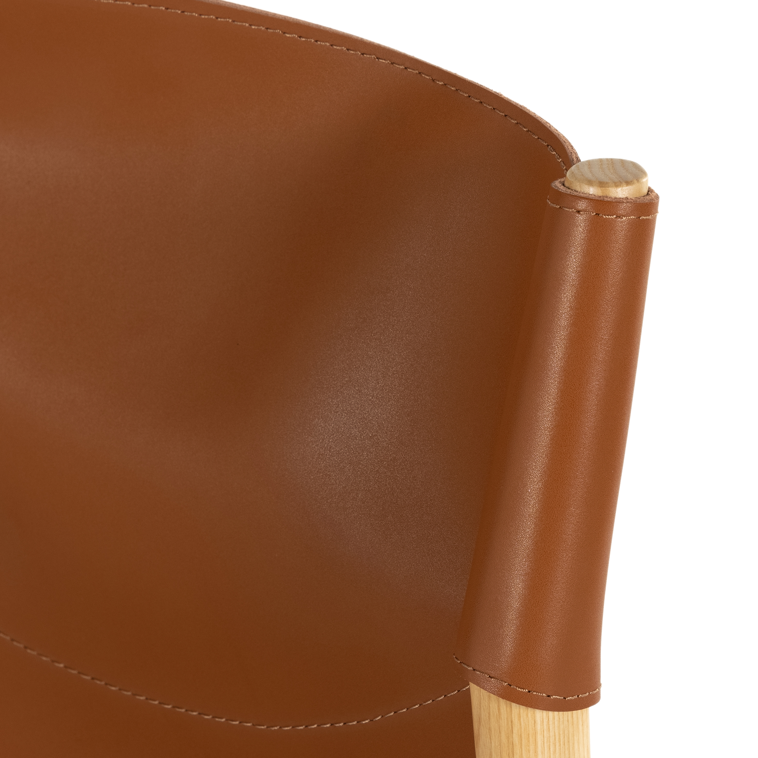 Lulu Armless Dining Chair-Saddle Leather - Image 9