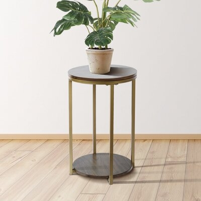 Bea Cross Legs End Table with Storage - Image 1