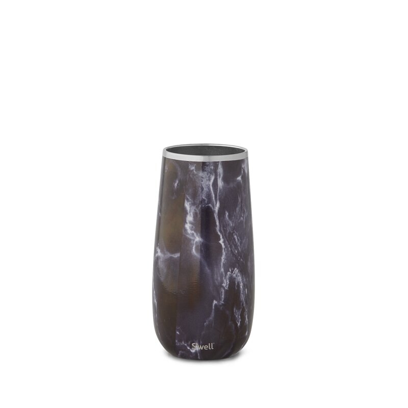  S'well Elements Black Marble 6 Oz Stainless Steel Champagne Flute - Image 0