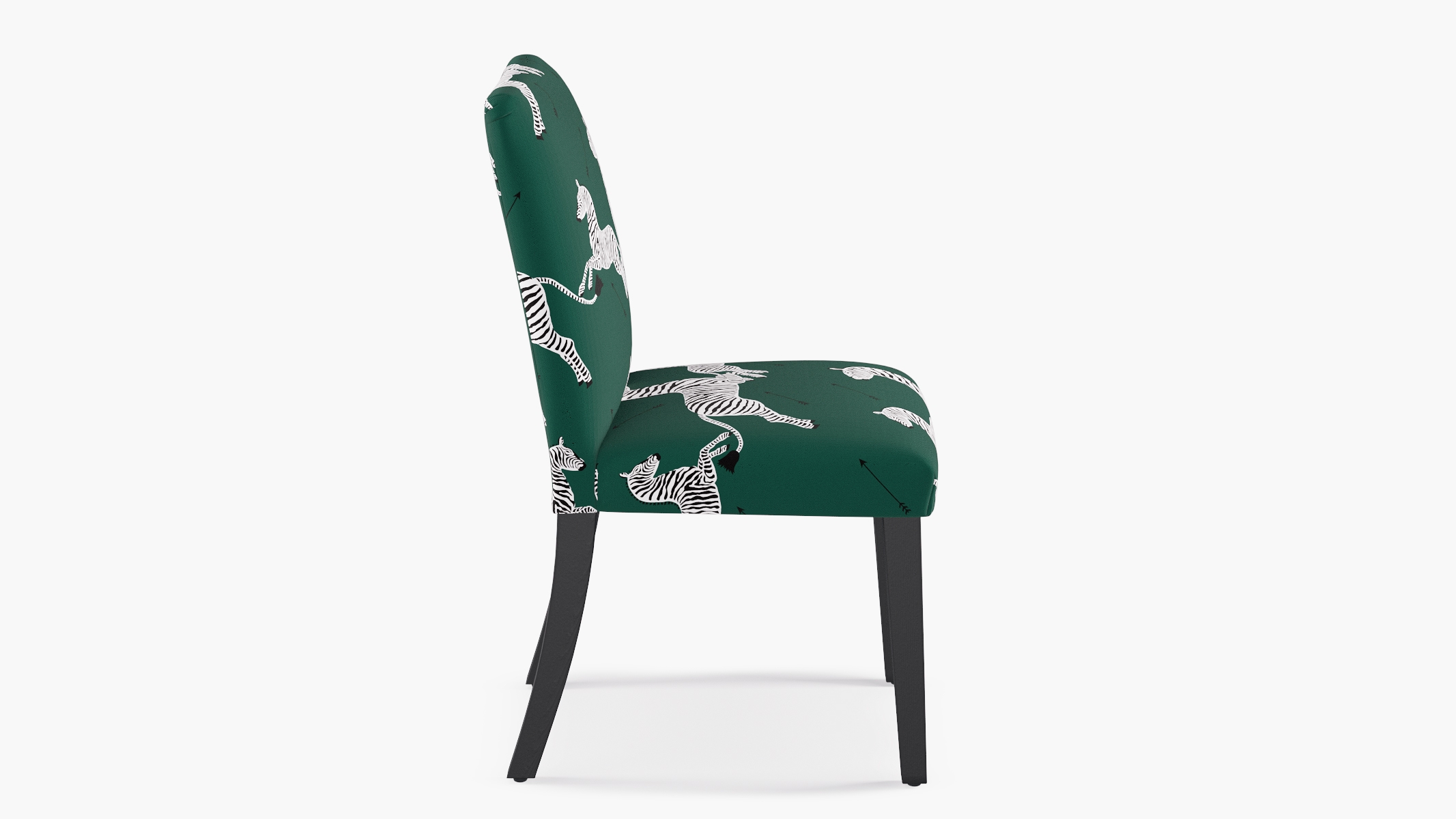Classic Dining Chair, Emerald Zebra, Black - Image 2