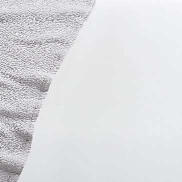 Organic Cotton Crib Fitted Sheet, Stone White, Set of 2, WE Kids - Image 1