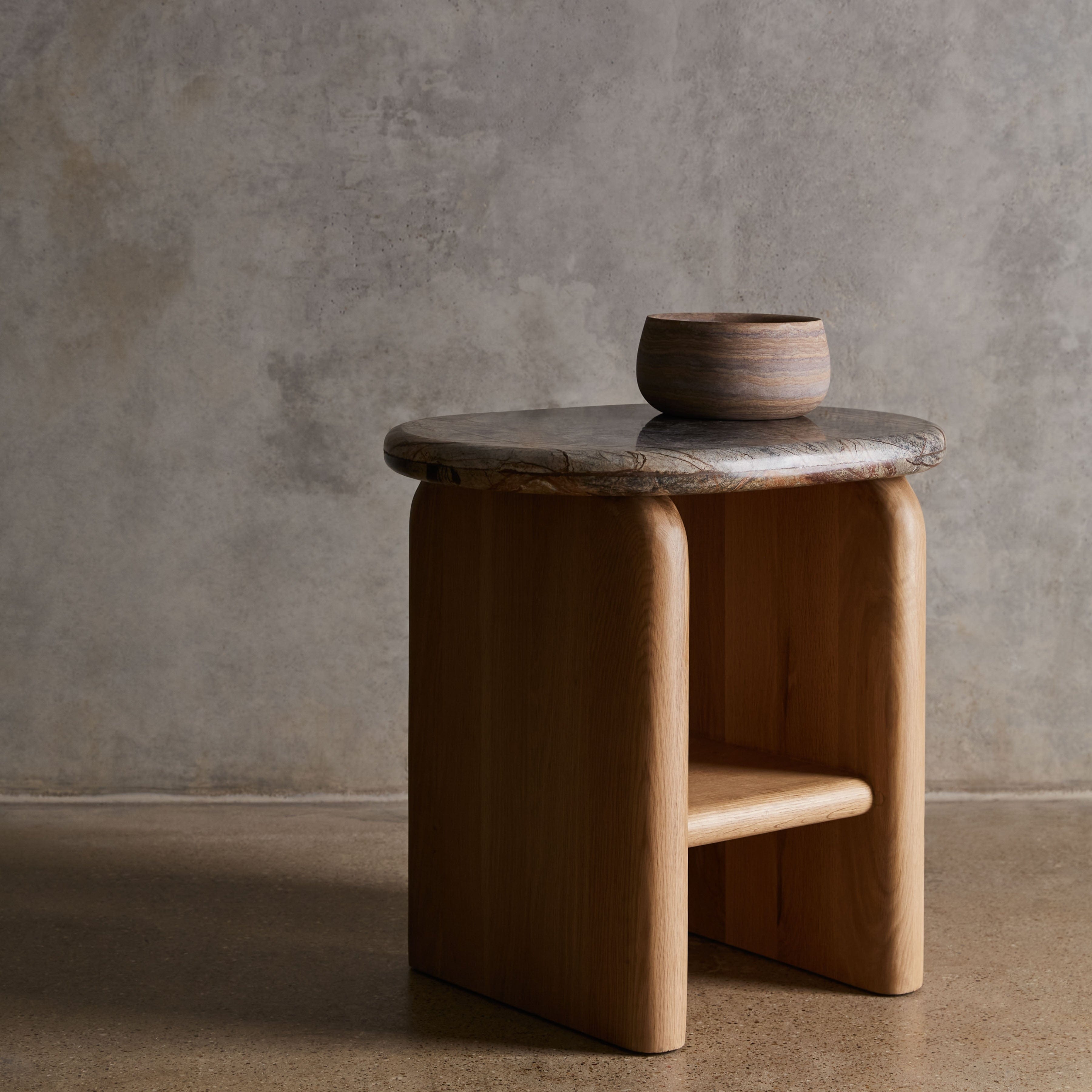 The Citizenry Mayra Marble Side Table | Natural - Image 1