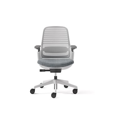 Steelcase Series 1 4-Way Armed Task Chair, Hard Casters, Seagull Frame, Billiard Cloth, Citron - Image 2
