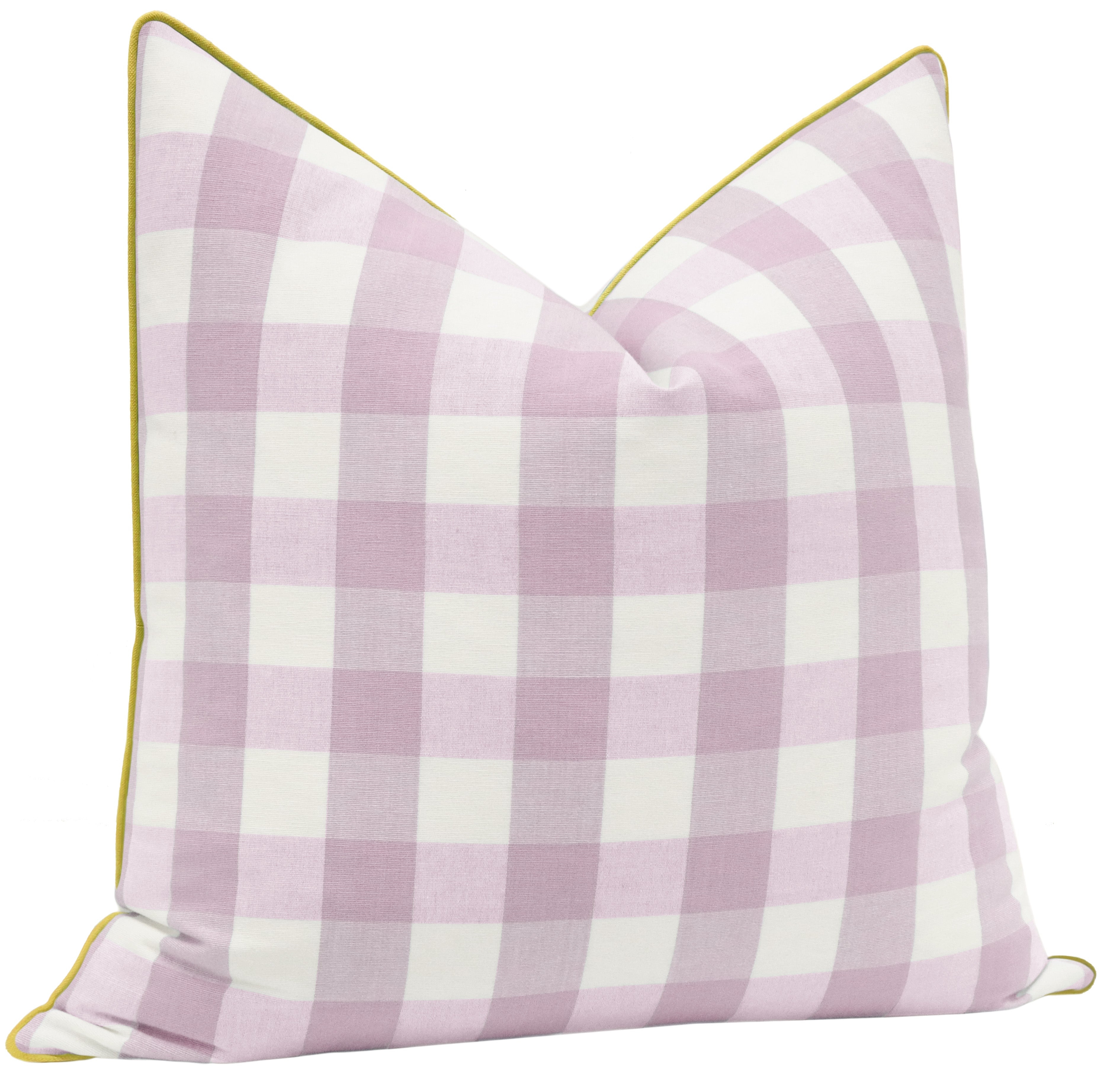 OCS X LDC | CHARLESTON CHECK // LAVENDER WITH CLASSIC LINEN // CHARTREUSE - 14" X 36" / CORDING - Image 1