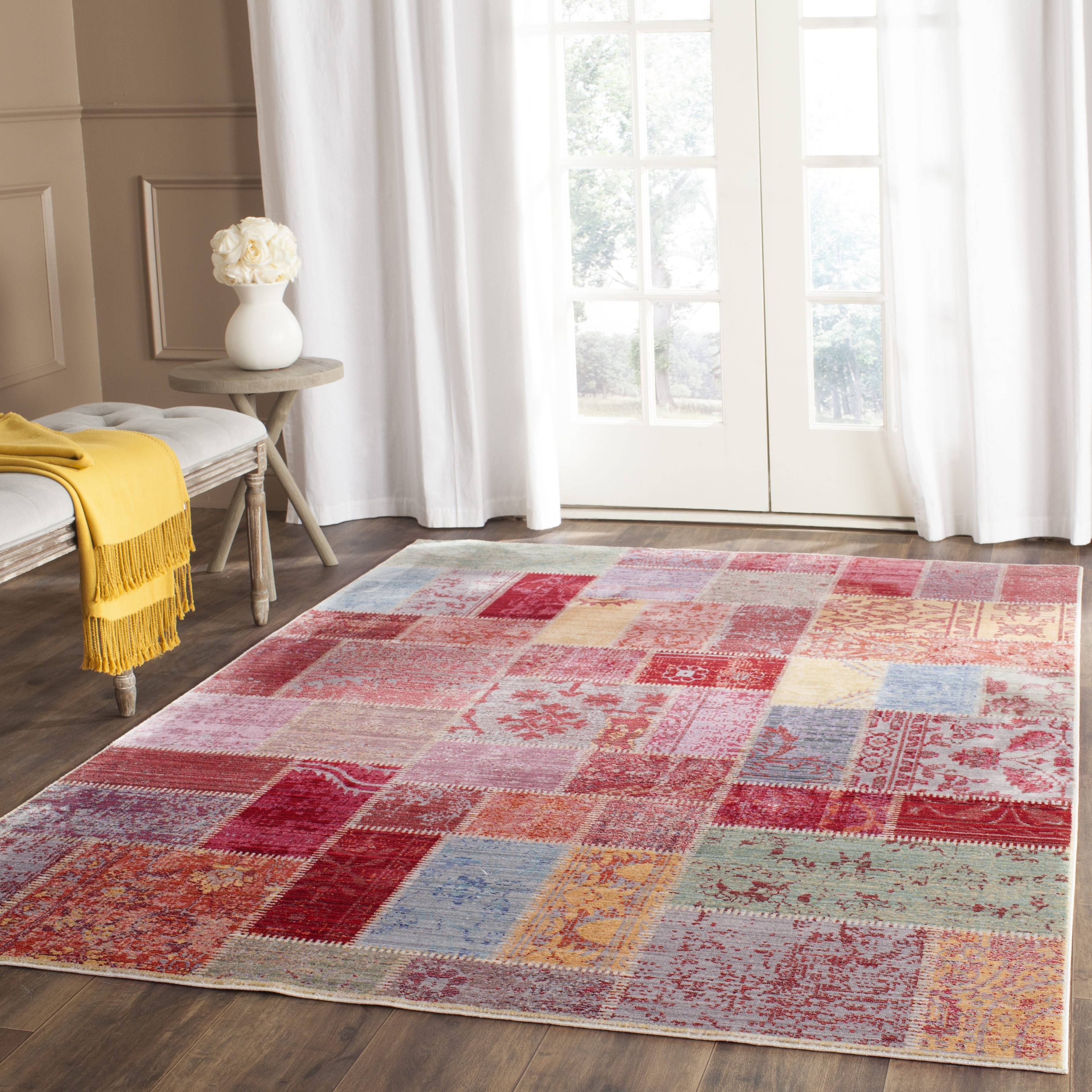 Arlo Home Woven Area Rug, VAL217K, Multi,  4' X 6' - Image 1