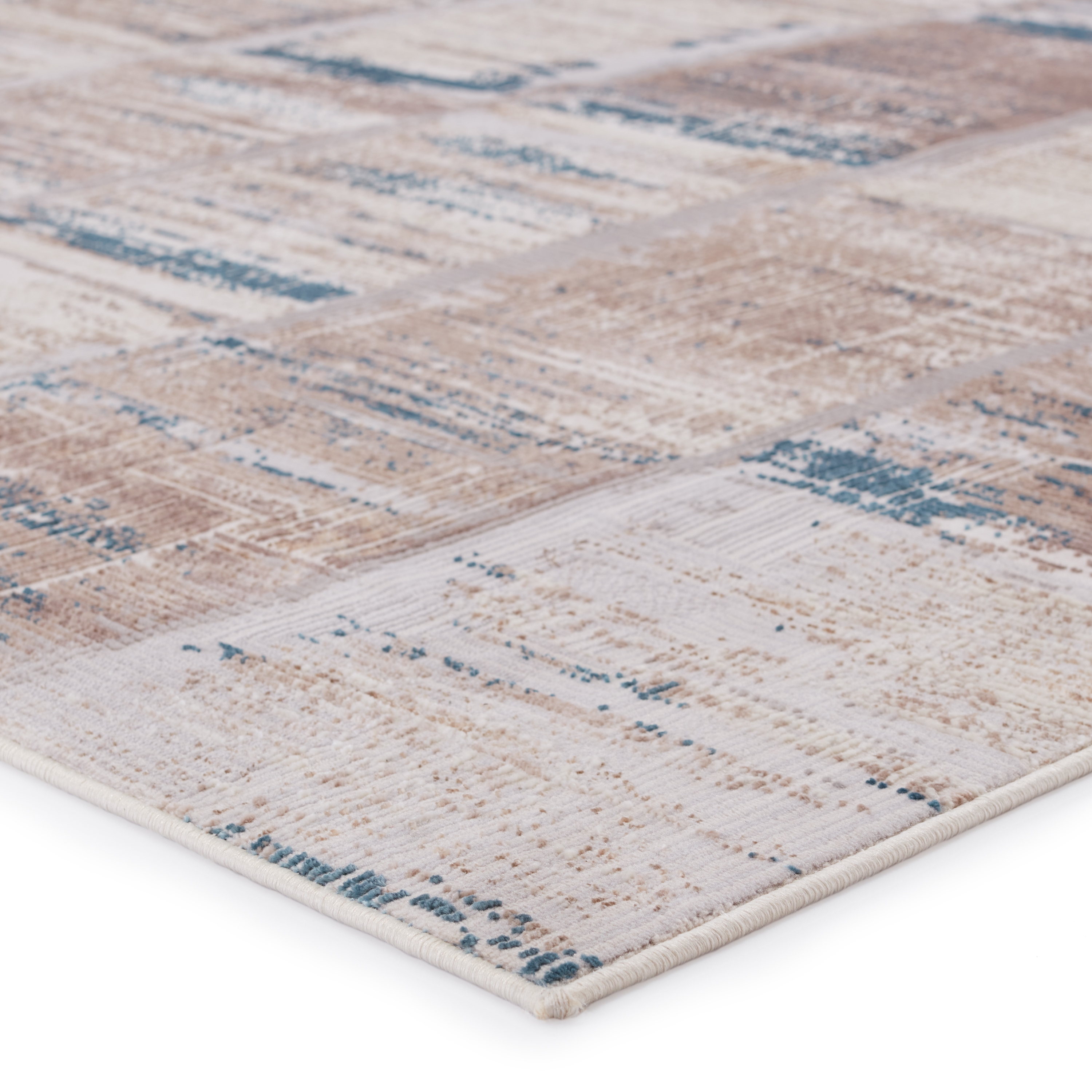 Vibe by Halvard Abstract Ivory/ Blue Area Rug (8'X10') - Image 1
