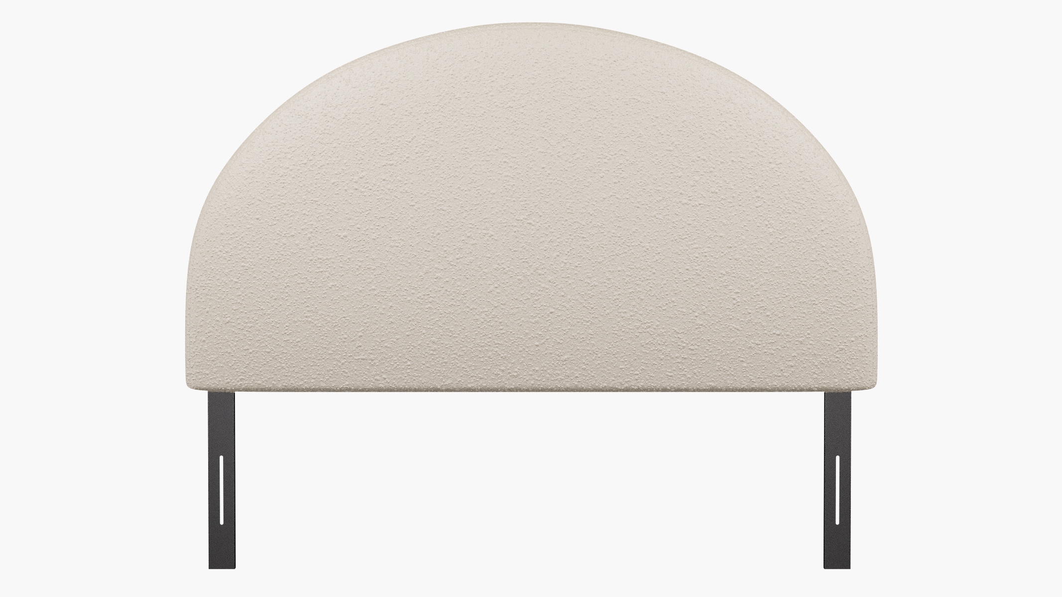Arched Back Headboard, Snow Bouclé, Queen - Image 1