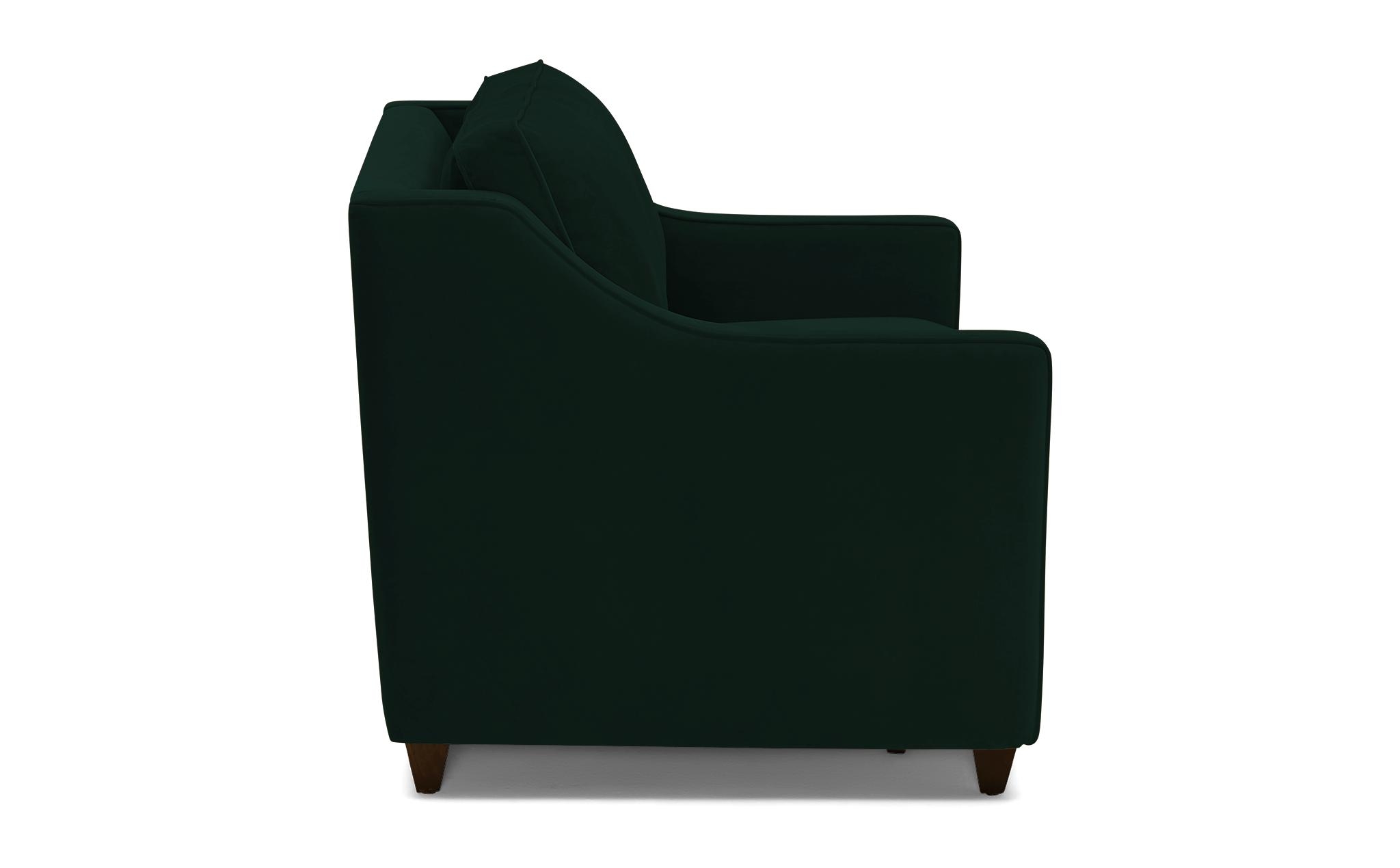 Green Brooks Mid Century Modern Twin Sleeper Sofa - Royale Evergreen - Mocha - Image 3