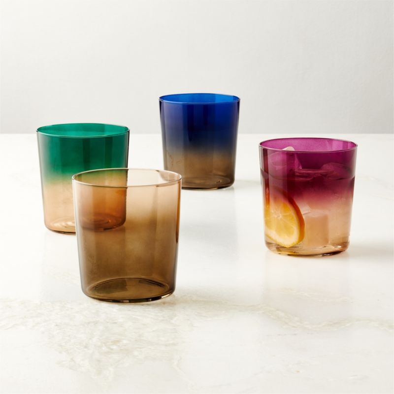 Marta Ombre Plum Double Old-Fashioned Glass by Azeeza - Image 2
