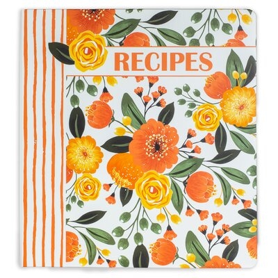 Recipe Book, Orange Floral - Image 0