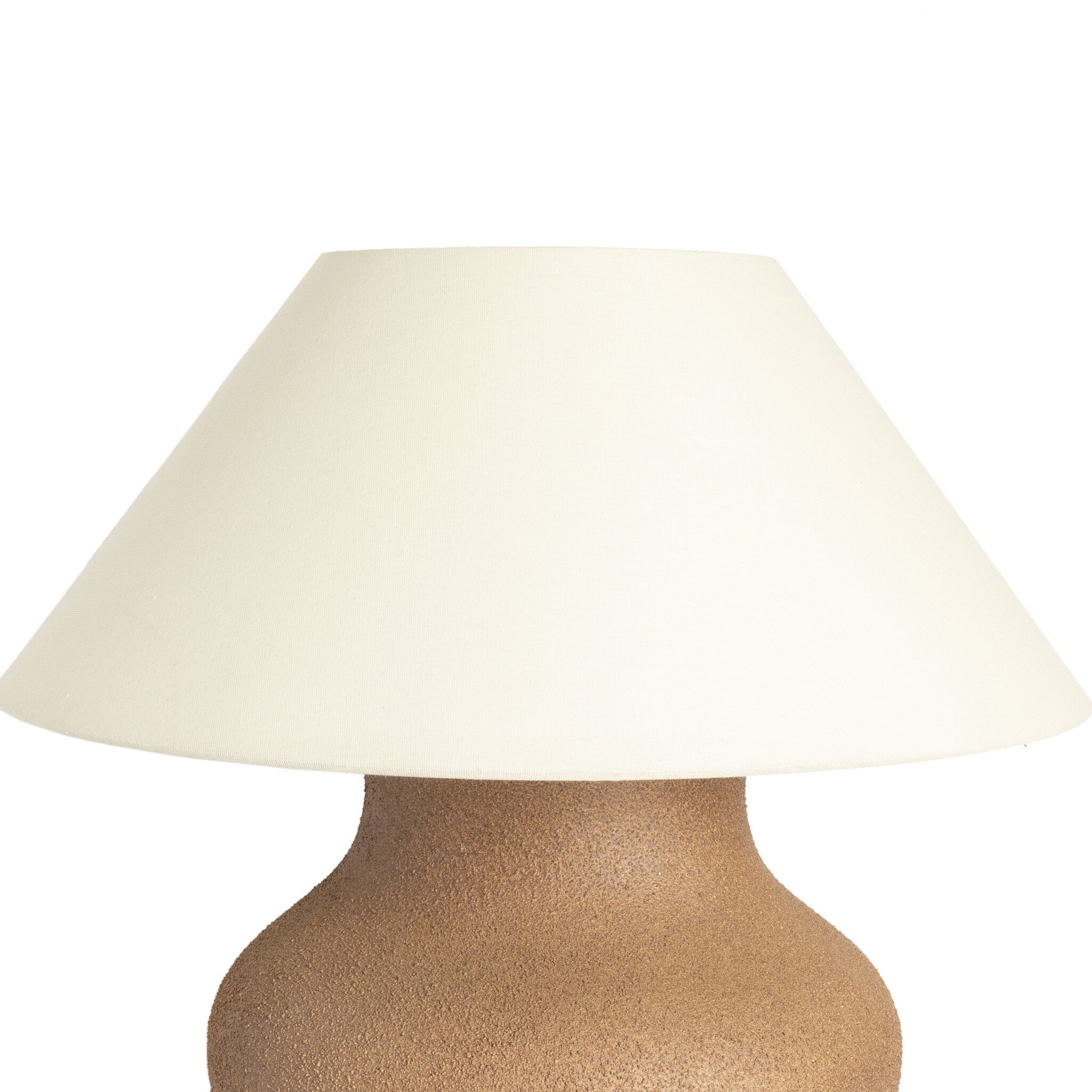 Parma Ceramic Table Lamp - Textured Dark Sand Porcelain - Image 10