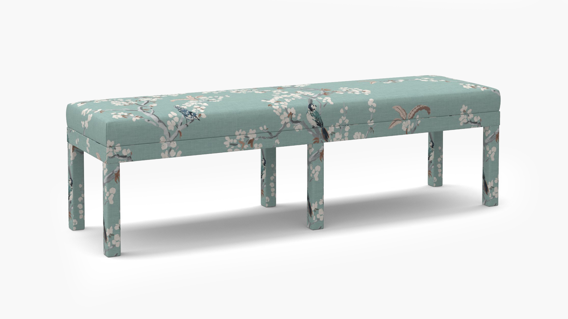 Parsons Bench, Mint Cherry Blossom - Image 1
