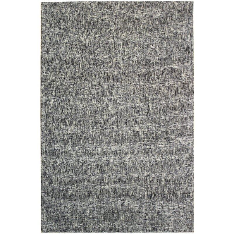 Landry & Arcari Rugs and Carpeting Textures Wool/Nylon Hand Tufted Area Rug in Blue/Navy/Ivory - Image 0
