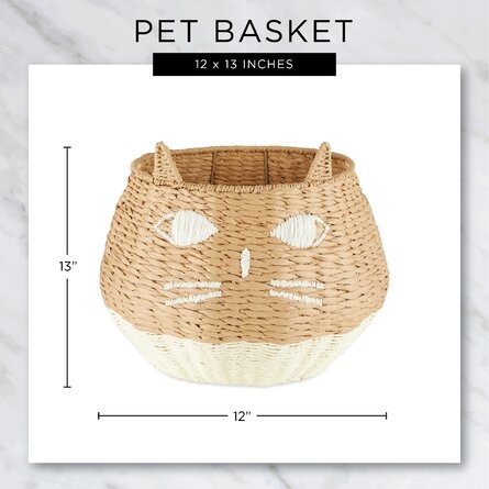Kitty Cat Wicker Basket - Image 6