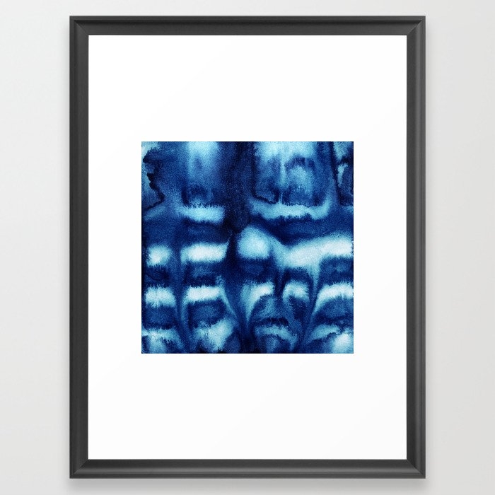 Blue Rain Framed Art Print by Elisabeth Fredriksson - Scoop Black - Medium(Gallery) 18" x 24"-20x26 - Image 0