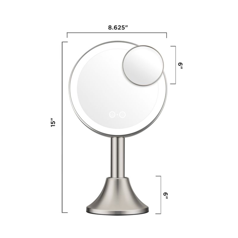 Conair Halo LED Rechargeable Brushed Nickel Vanity Mirror - Image 2