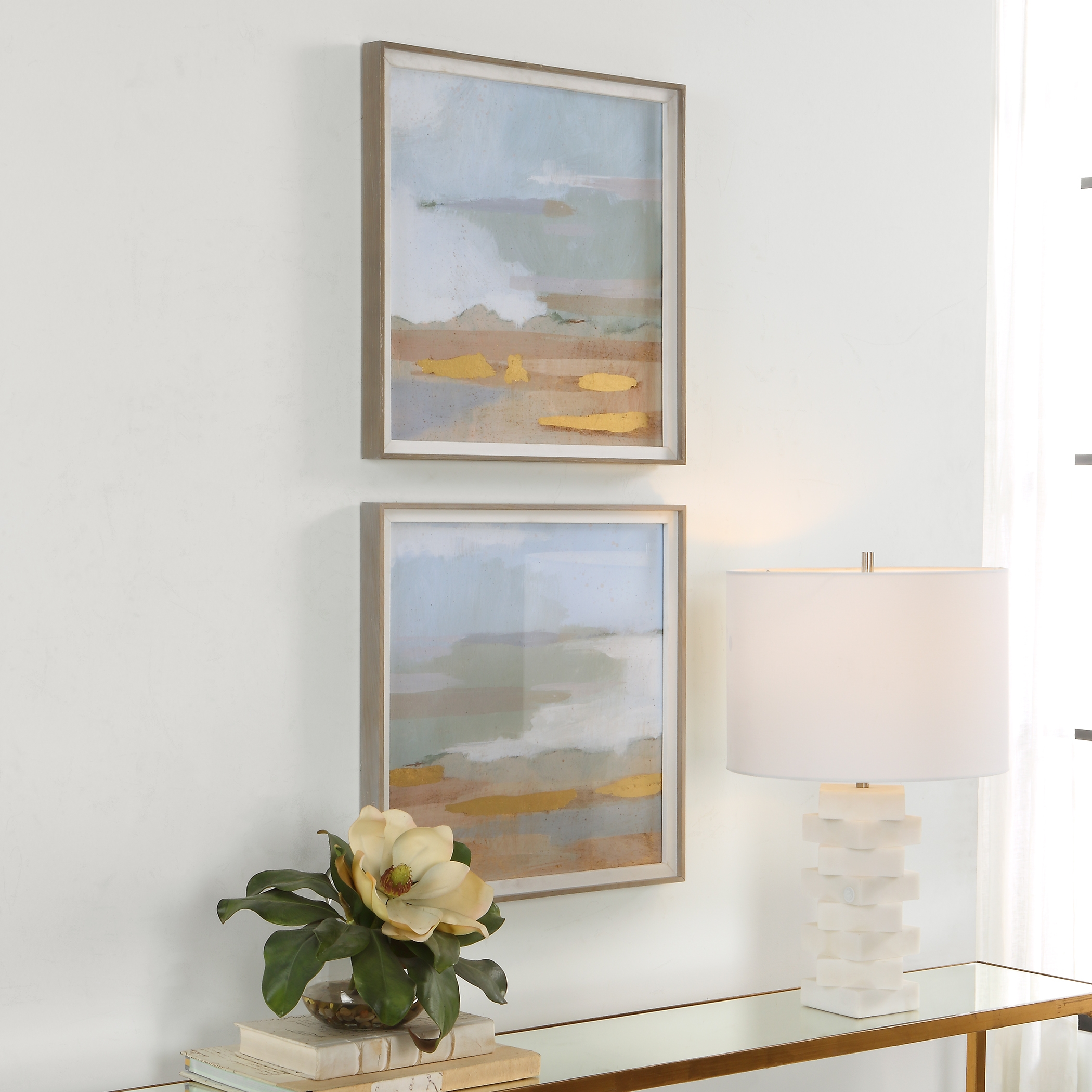 Abstract Coastline Framed Prints Set/2 - Image 2