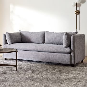 Shelter 72" Sofa, Deco Weave, Pearl Gray - Image 2