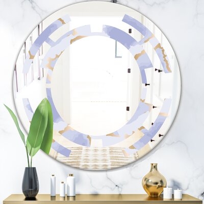 Space Abstract Shapes Pattern Modern & Contemporary Frameless Bathroom Mirror - Image 0