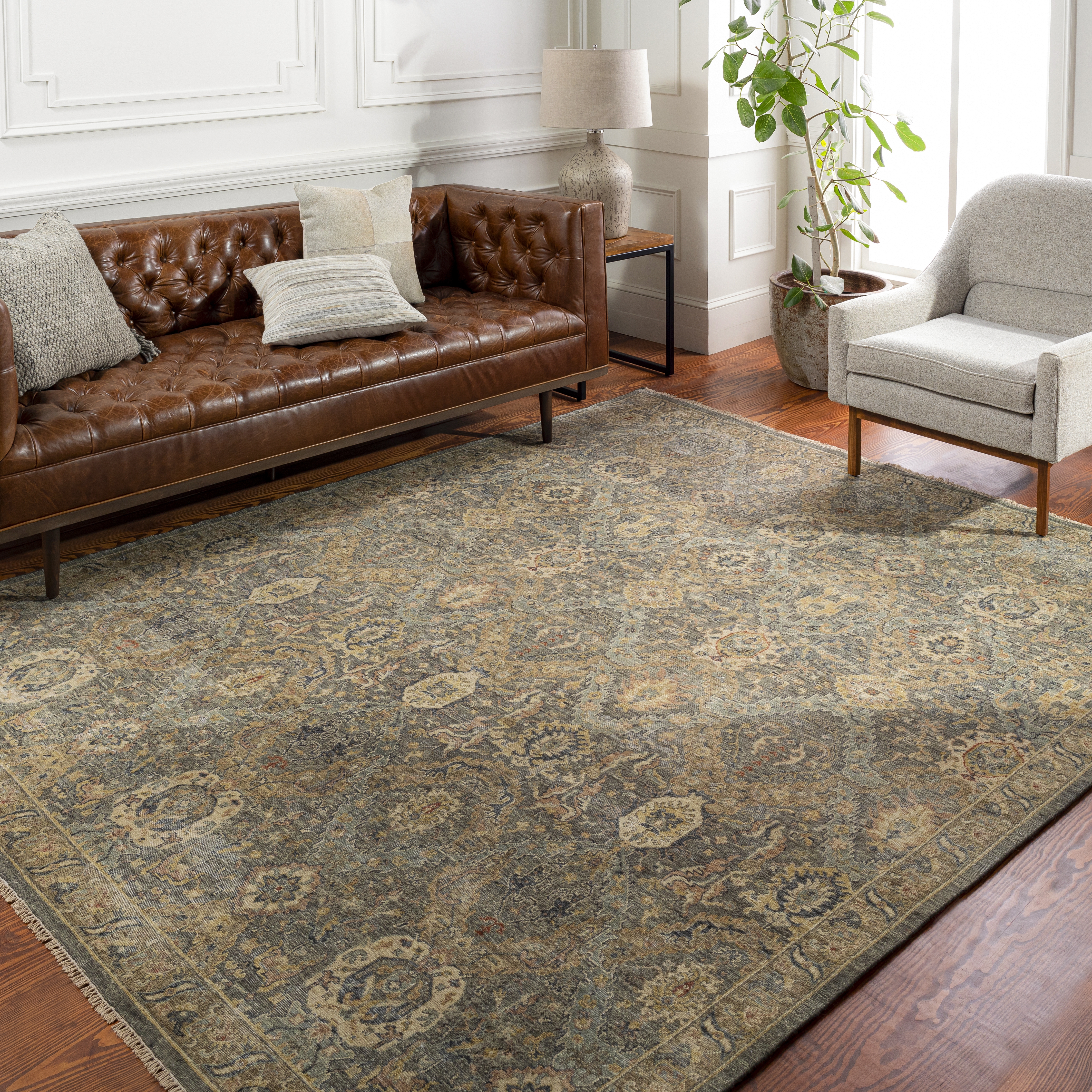 Anatolia Brown Indoor 9' x 12' Handmade Rug - Image 1