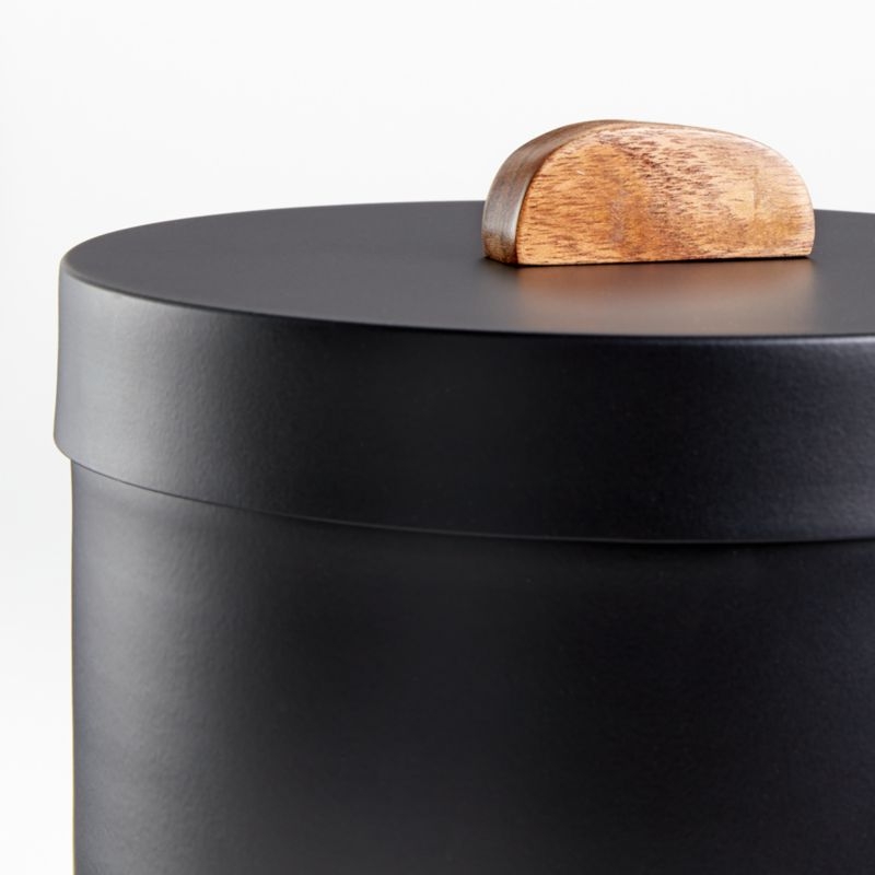 Shaillee Medium Matte Black Canister - Image 1