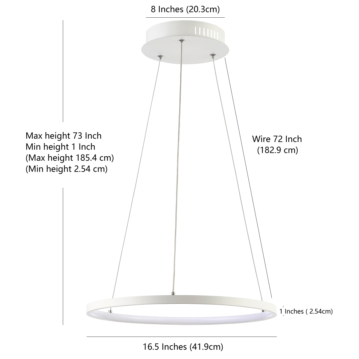 Bremi Led 16.5 Inch Pendant - White - Safavieh - Image 0