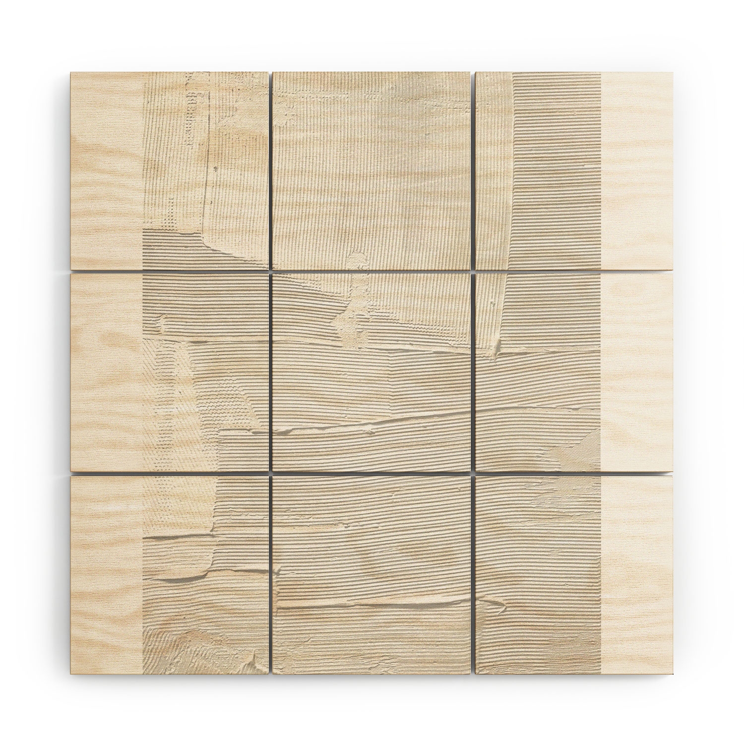 Relief 1 by Alyssa Hamilton Art - Wood Wall Mural5' x 5' (Nine 20" wood Squares) - Image 0