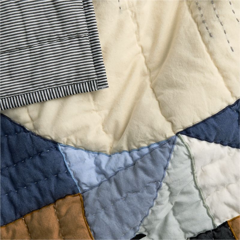Deep Sea Organic Cotton Baby Crib Quilt - Image 5