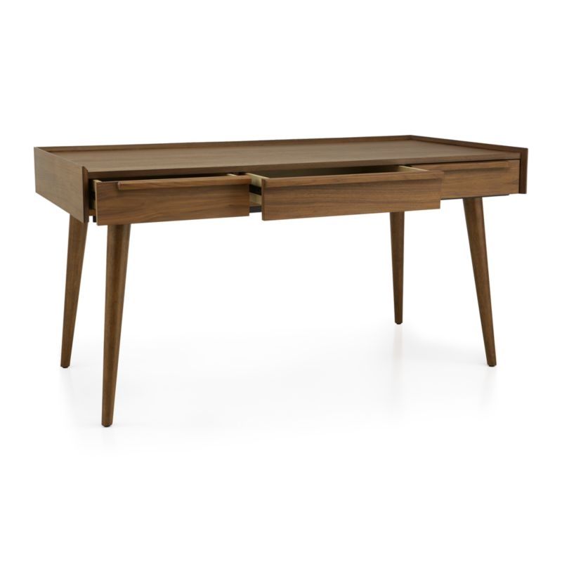 Tate 60" Walnut Desk with Power Outlet - Image 4