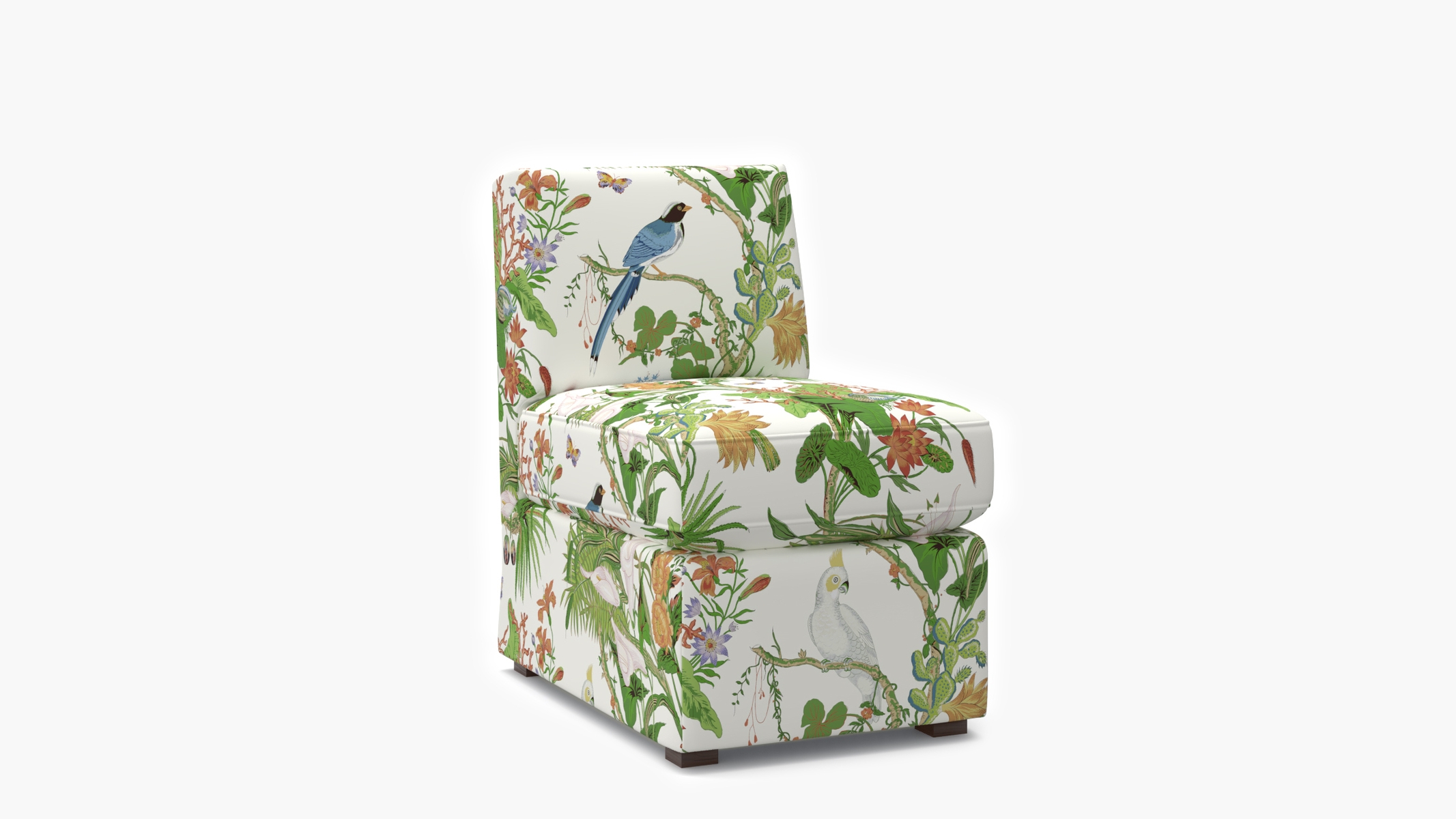 Petite Slipper Chair, White Cinque Terra - Image 1