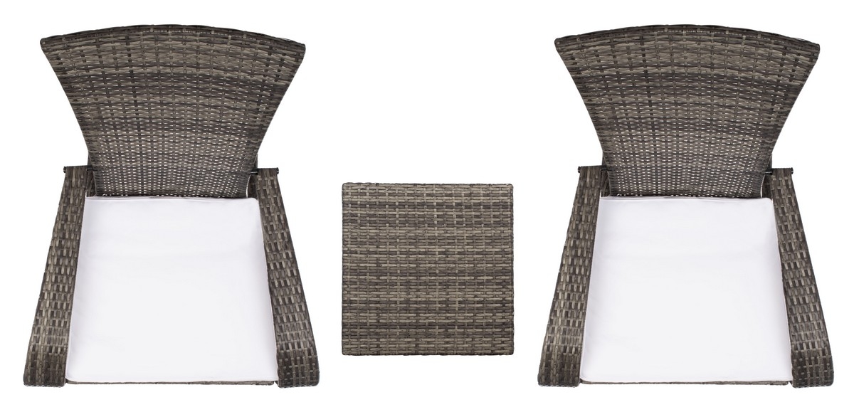 Edna 3 Pc Lounge Set - Grey Brown/White - Safavieh - Image 6