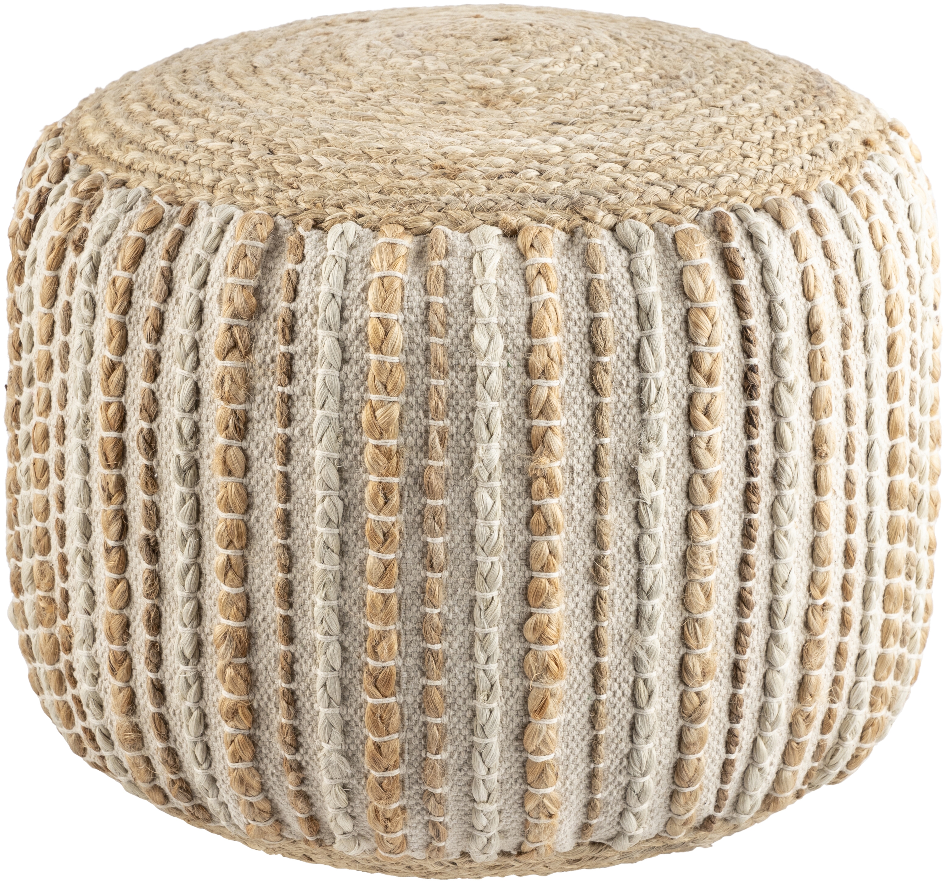 Livabliss Genova Woven Pouf - Image 0