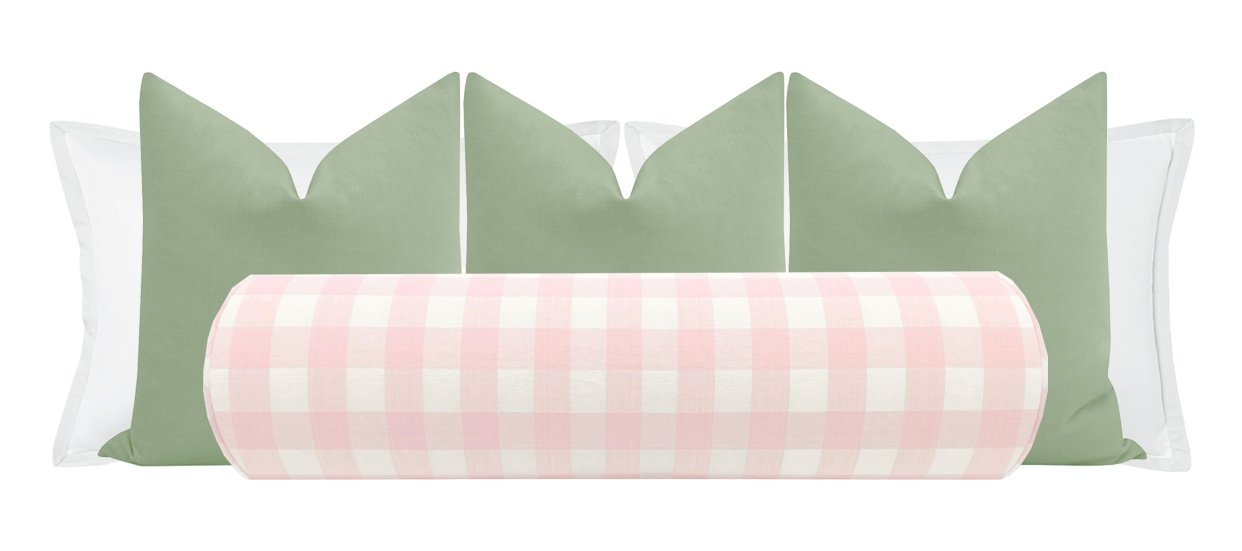 THE BOLSTER :: CHARLESTON CHECK // PRIMROSE - QUEEN // 9" X 36" - Image 4