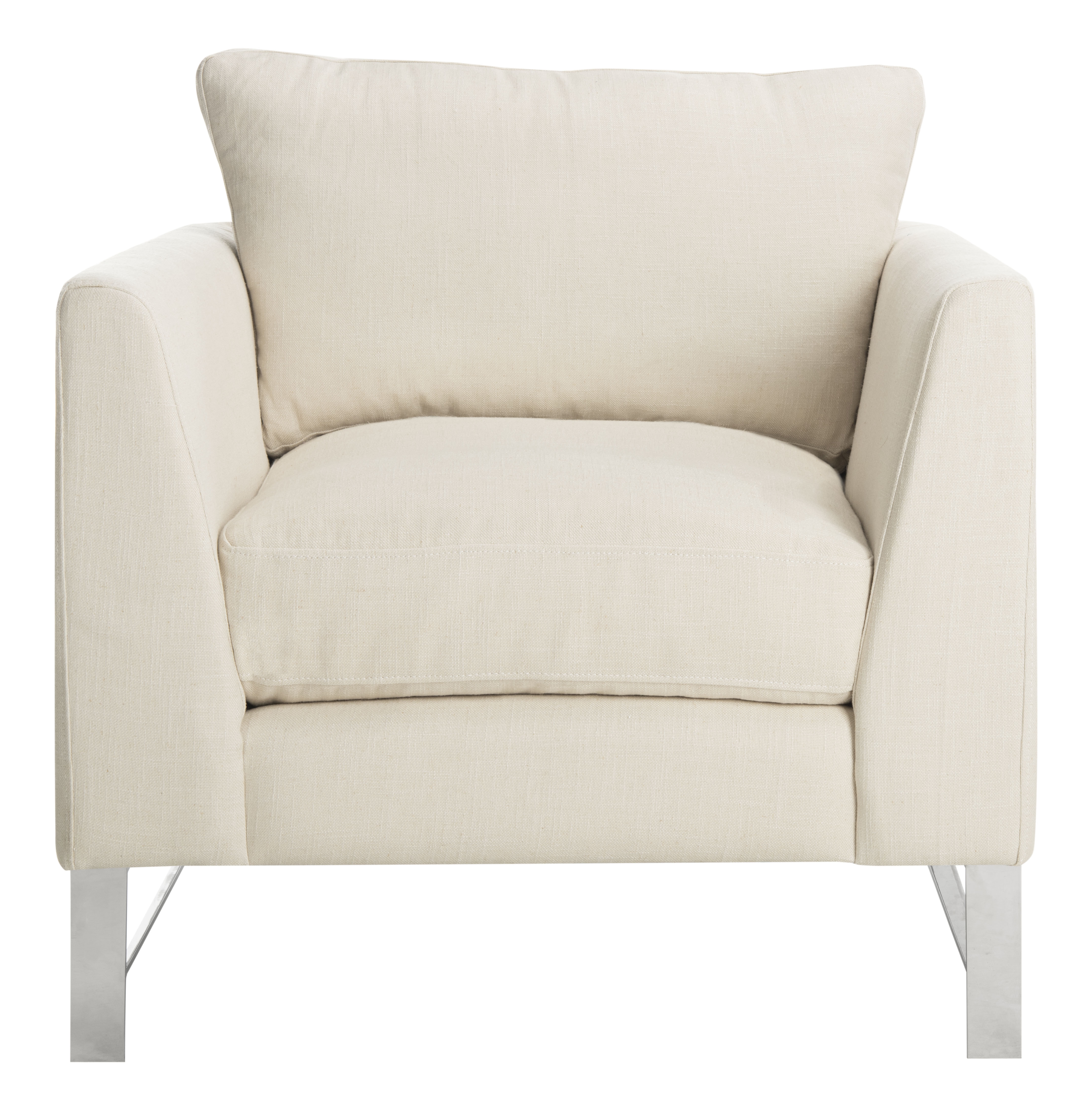 Criselle Linen Blend Arm Chair - Sand - Safavieh - Image 0