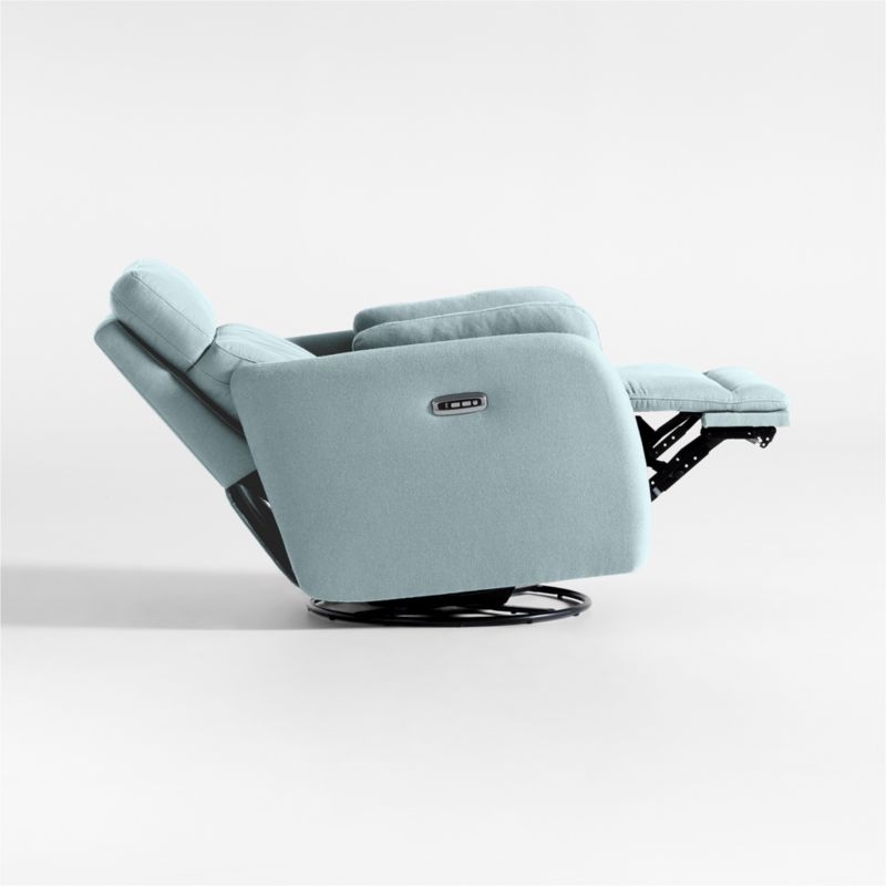 Owen Morning Surf Blue Nursery Electronic Power Recliner with Night Light - Image 6
