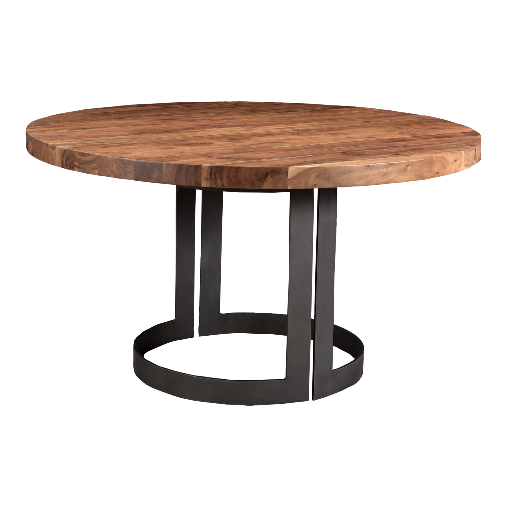 Bent Round Dining Table 54In Brown - Image 6