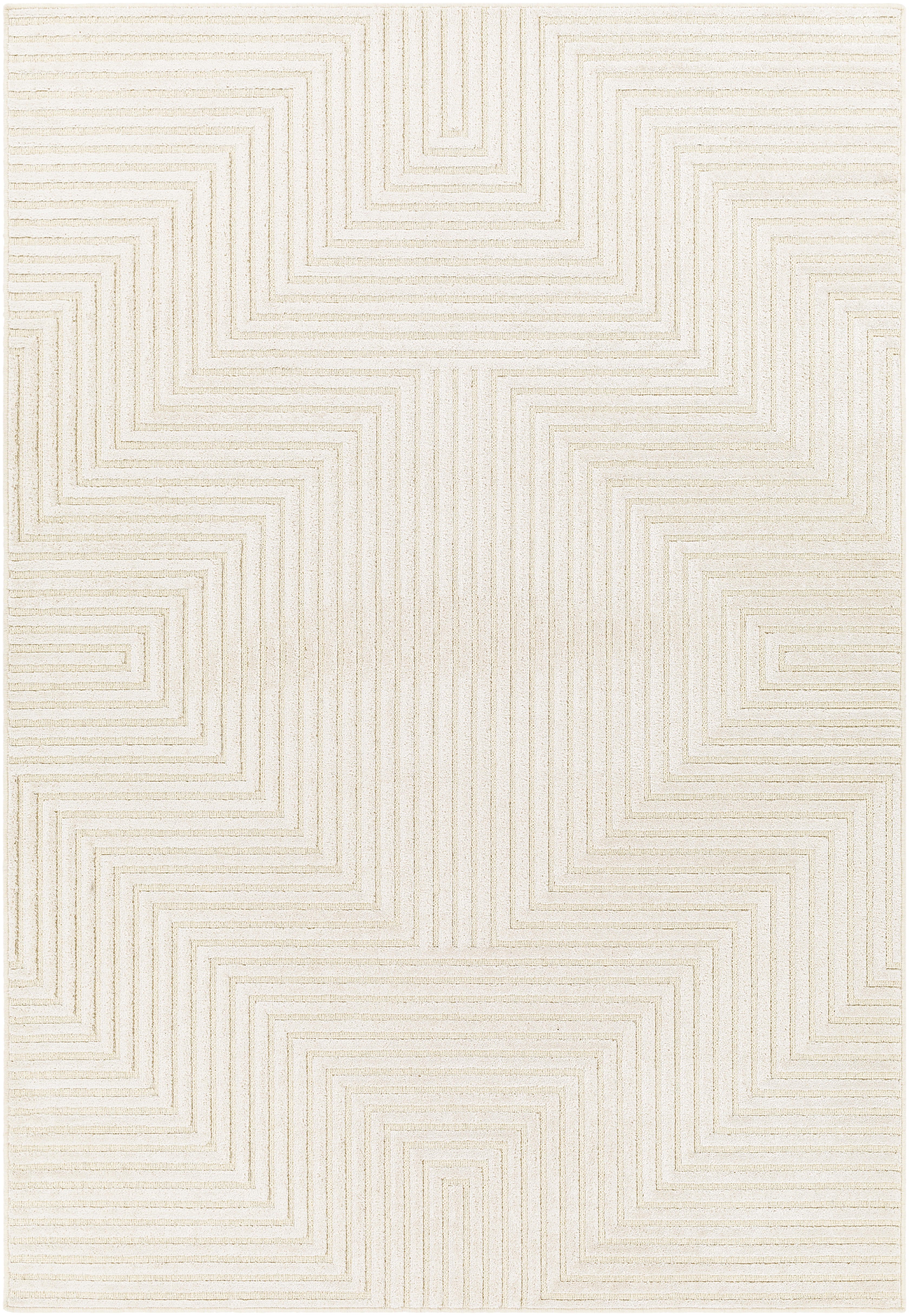 Kingston Beige Indoor 5'3" x 7'3" Machine Woven Rug - Image 0