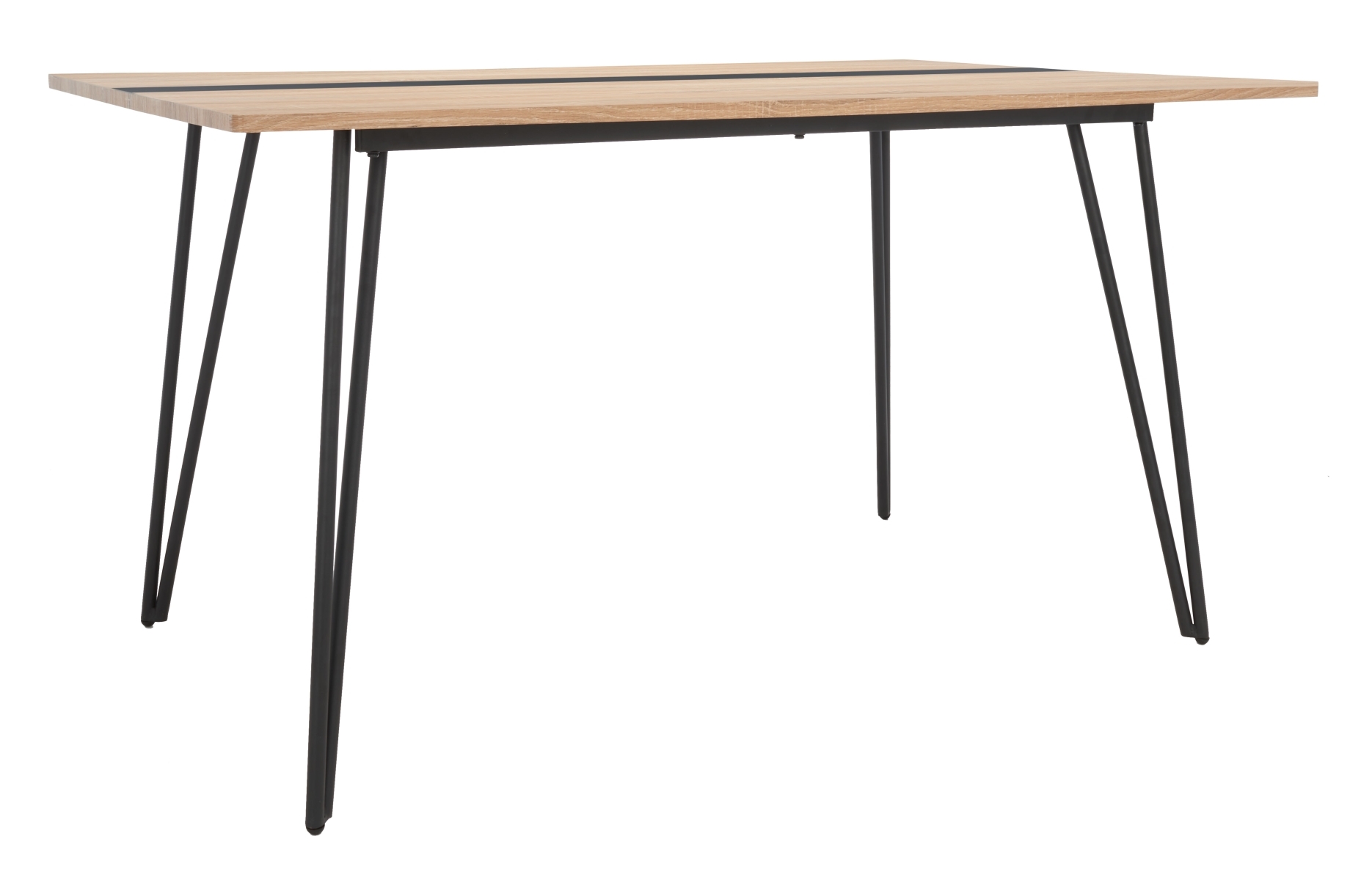 Alarick Dining Table - Natural / Black - Safavieh - Image 6