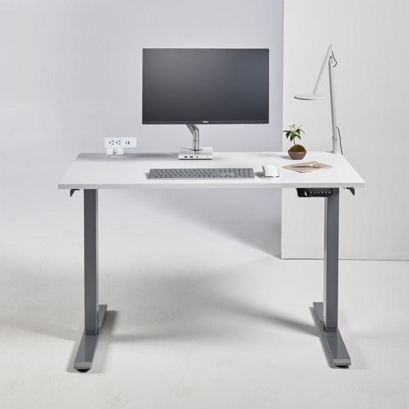 Humanscale ® eFloat Go 2.0 60" White Adjustable Standing Charging Desk - Image 1