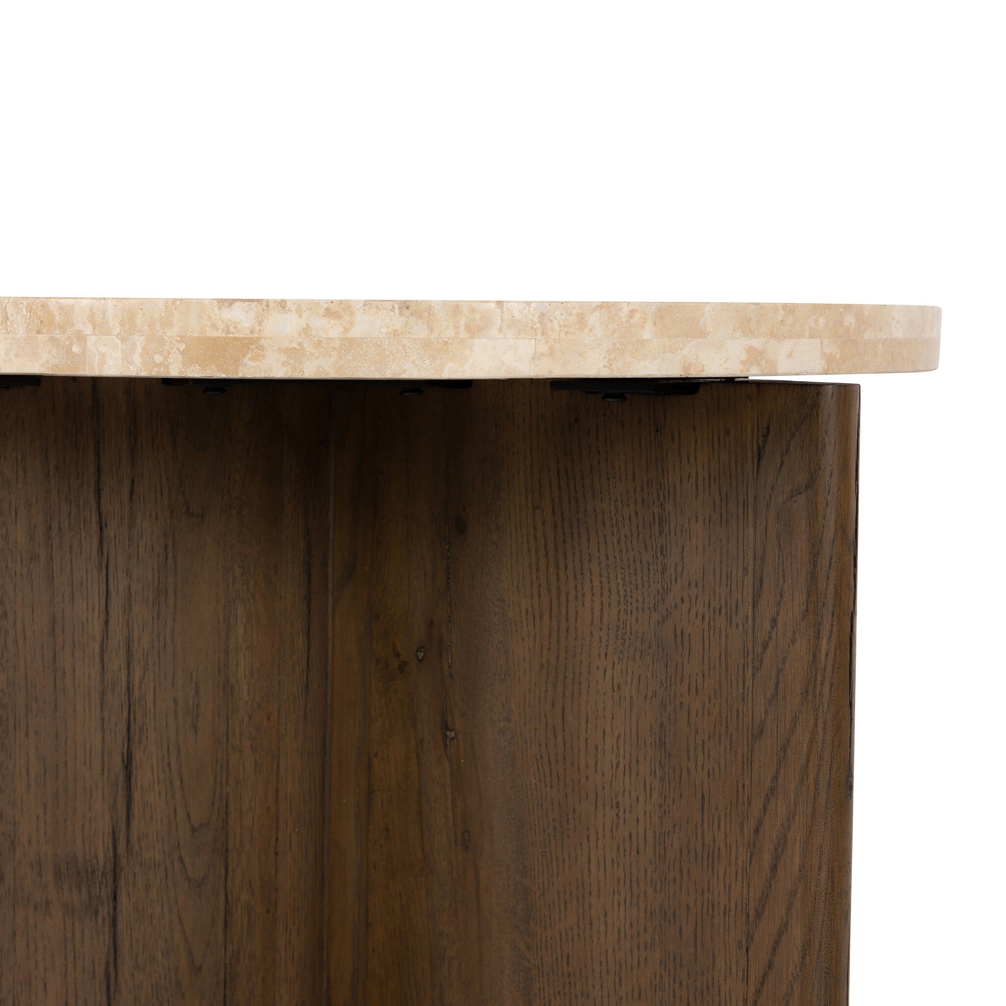 Toli End Table - Travertine - Image 5