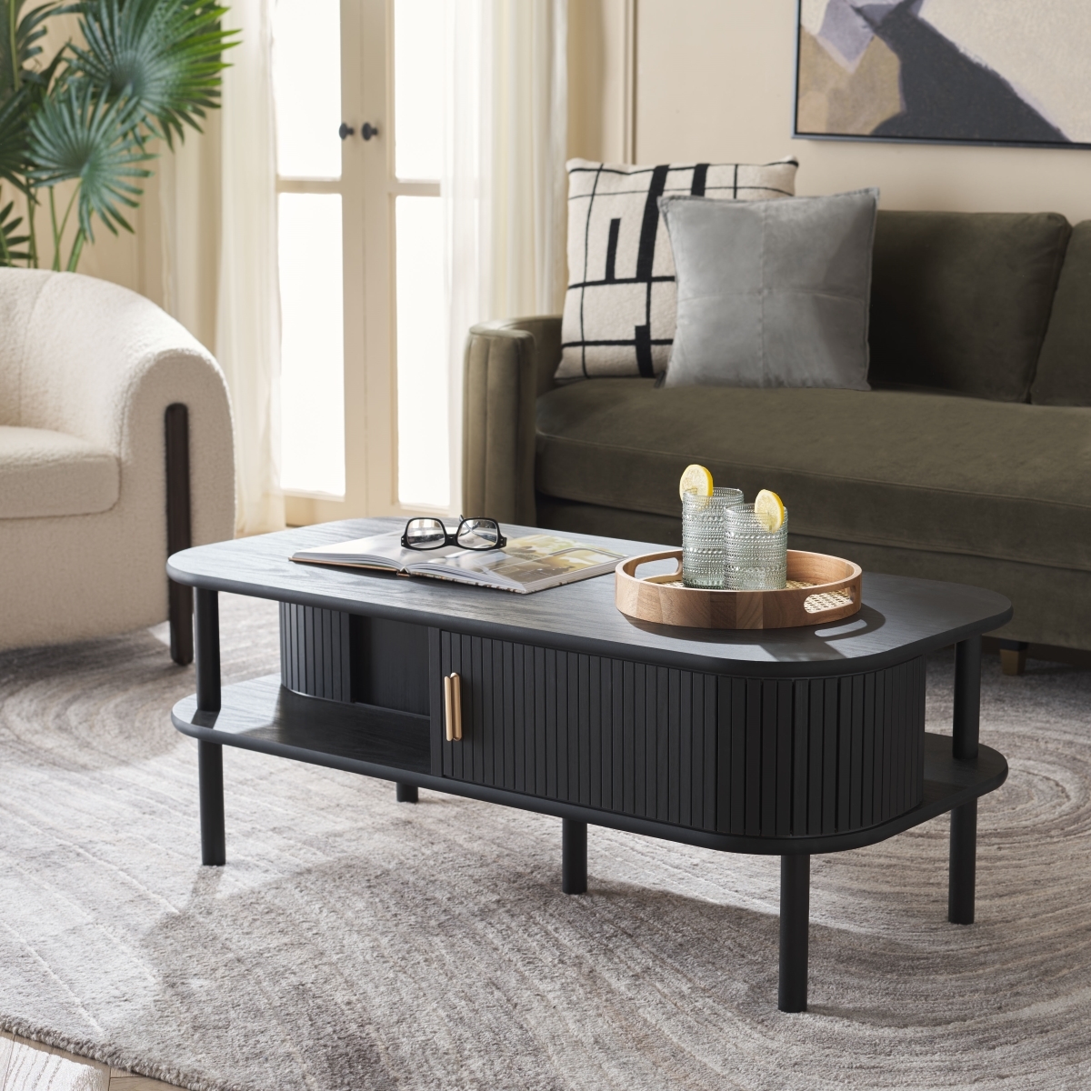 Tealla Coffee Table - Black / Gold - Safavieh - Image 1