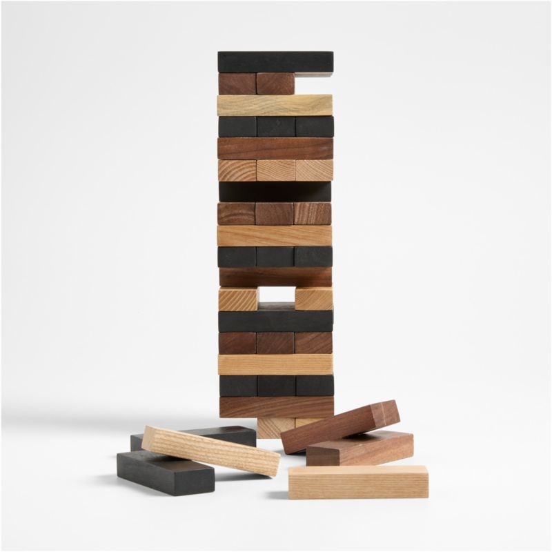 Mixed Wood Tumbling Tower Game - Image 1