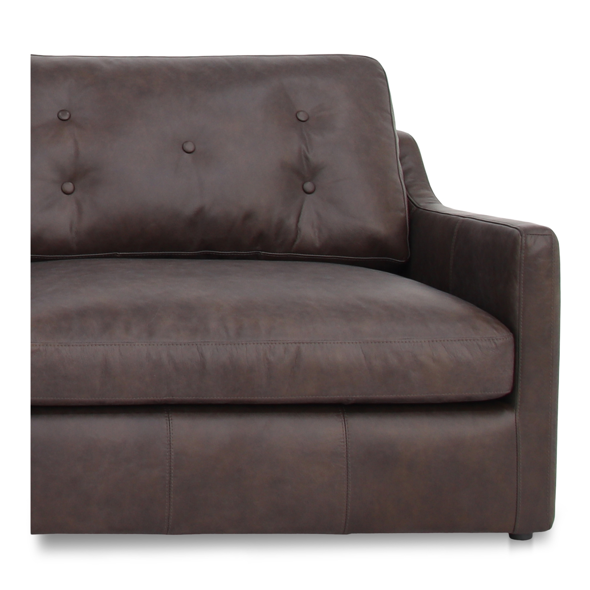 Thurlow Corner Modular Sectional Espresso Brown Leather - Image 3